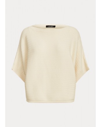 LAUREN RALPH LAUREN - Boat neckline sweater - cream