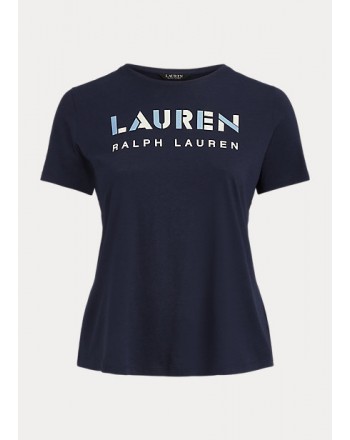 LAUREN RALPH LAUREN - Geometric Logo T-Shirt - Blue
