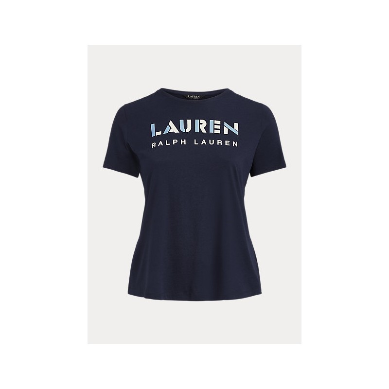 LAUREN RALPH LAUREN - Geometric Logo T-Shirt - Blue