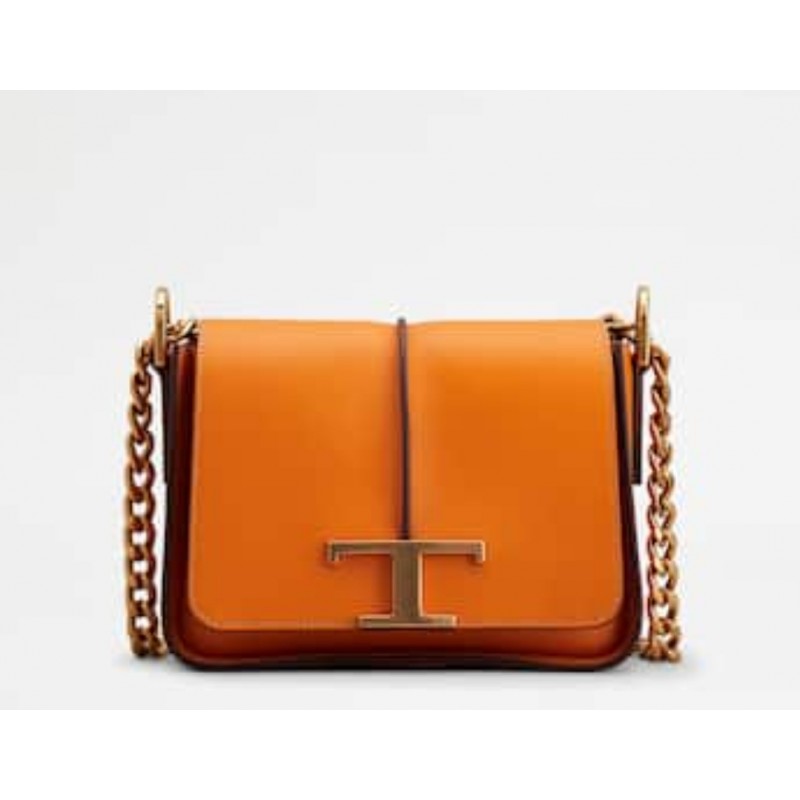 TOD'S - TIMELESS Leather Shoulder Bag - Marmalade