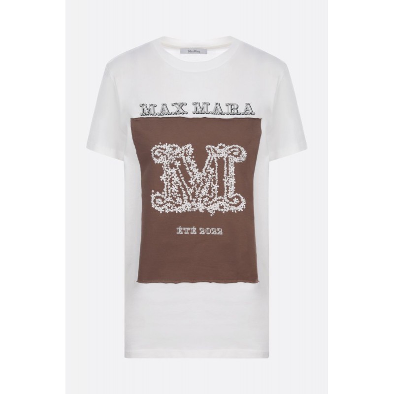 MAX MARA - M KEY Logo T-Shirt - White