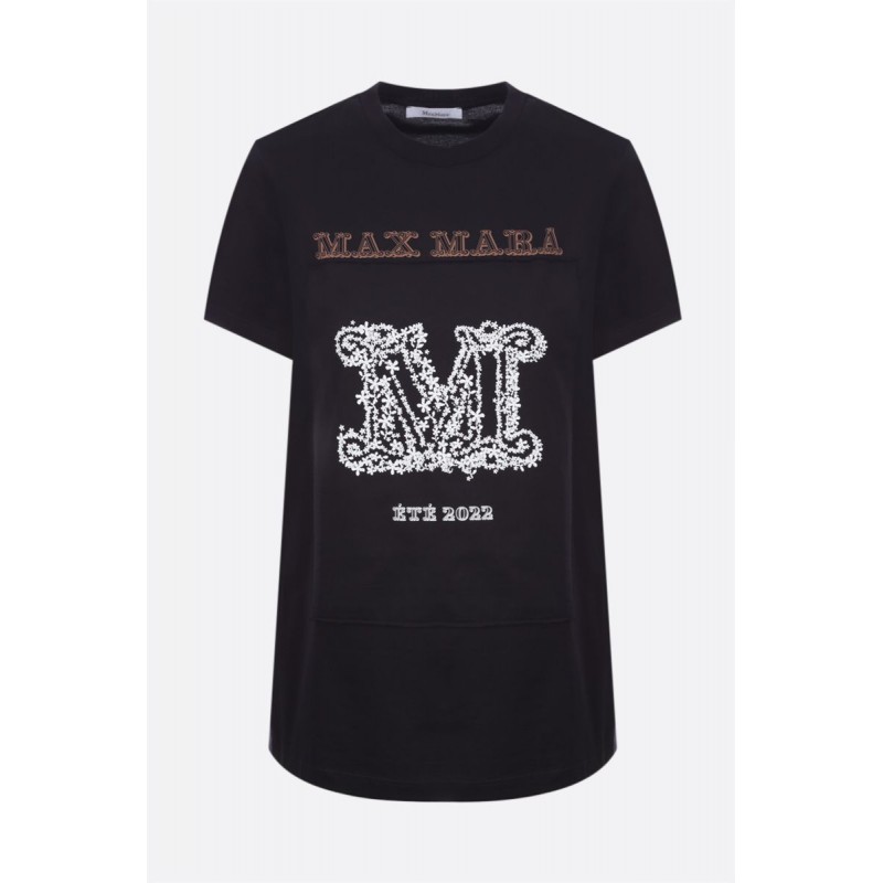 MAX MARA - T-Shirt con Logo M KEY- Nero