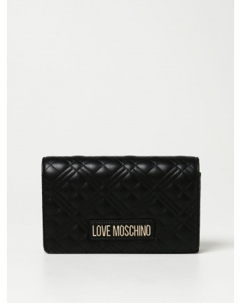 LOVE MOSCHINO - Shoulder bag in quilted synthetic nappa leather - Black