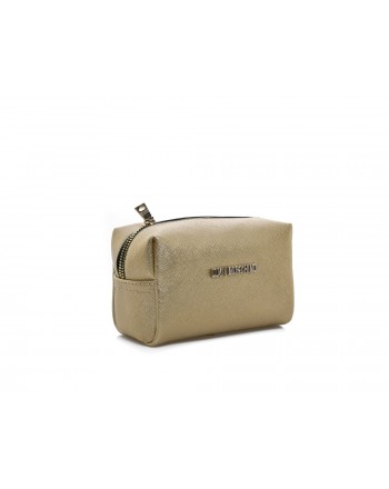 LOVE MOSCHINO - Small cosmetic Bag - Gold