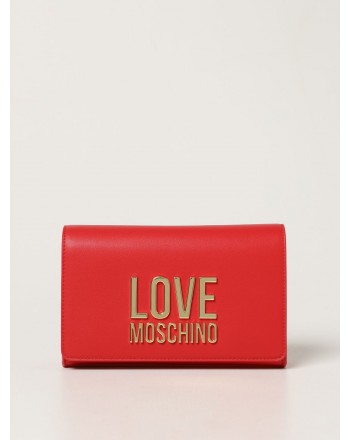 LOVE MOSCHINO - Borsa in Pelle Sintetica con Logo - Rosso