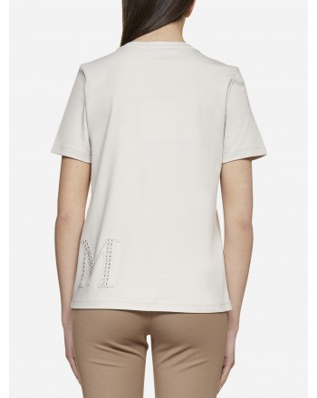 S MAX MARA  - T-Shirt in Cotone BATTAGE - White Sand