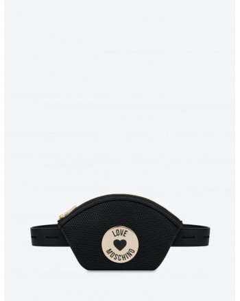 LOVE MOSCHINO - Logo Gold Belt Bag JC4397PP0E - Black