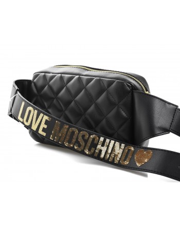 LOVE MOSCHINO - Quilted Leather Pouch - Black