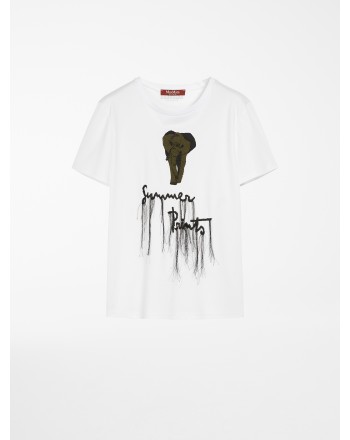 MAX MARA STUDIO - T-Shirt In Cotone COCCO  - Bianco