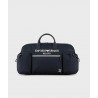 EMPORIO ARMANI - Weekend bag in nylon with Milano 31 print - Blue