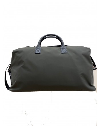 EMPORIO ARMANI - Weekend bag in nylon with Milano print 31 - Green