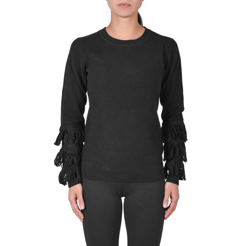 MICHAEL di MICHAEL KORS - Knit with fringed wool - Black
