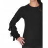 MICHAEL di MICHAEL KORS - Knit with fringed wool - Black