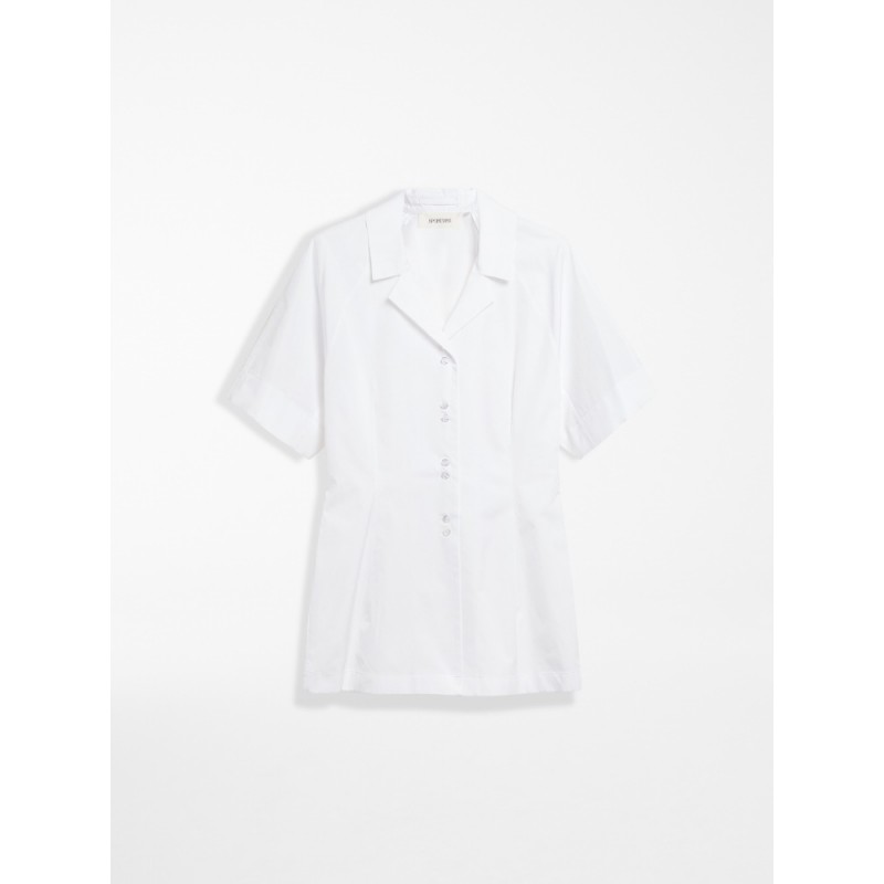 SPORTMAX - MAREMAR Cotton Poeline Shirt - White
