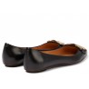 TOD'S - Chain Leather Flats - Black