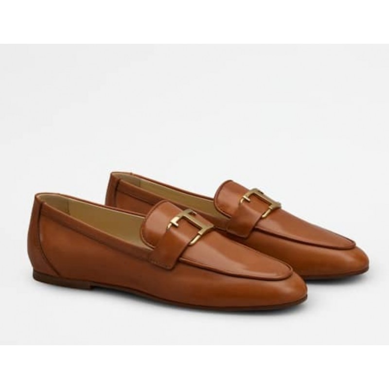 TOD'S - TIMELESS Leather Loafers - Cognac