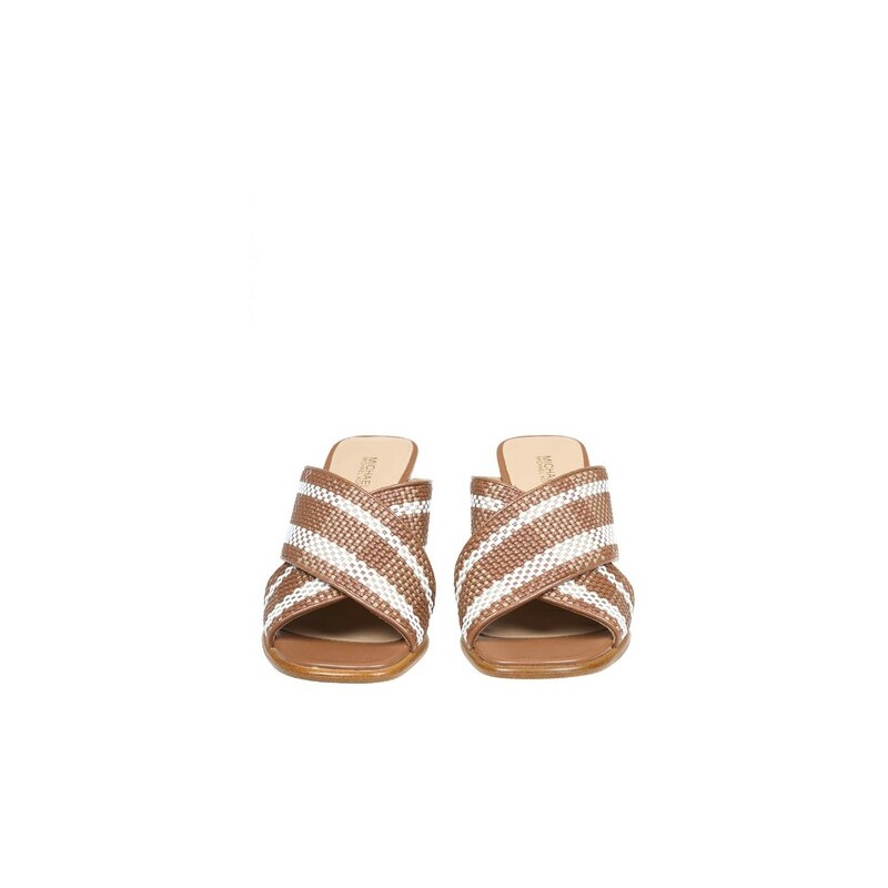 MICHAEL by MICHAEL KORS - GIDEON MULE Leather Mules - Luggage