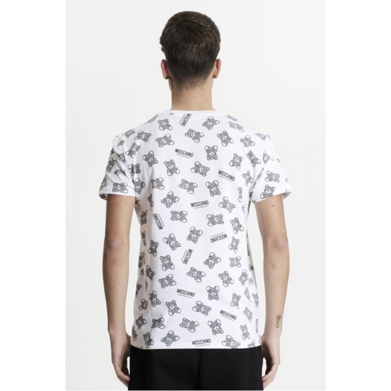 MOSCHINO UNDERWEAR - T-Shirt teddy zebra - Bianco
