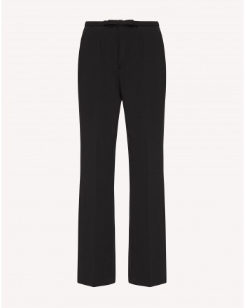 RED VALENTINO -Bow Cady Trousers - Black