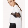 RED VALENTINO - Cotton Popeline and Lace Shirt -  White