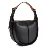 TOD'S - Leather Mezzaluna Bag - Black