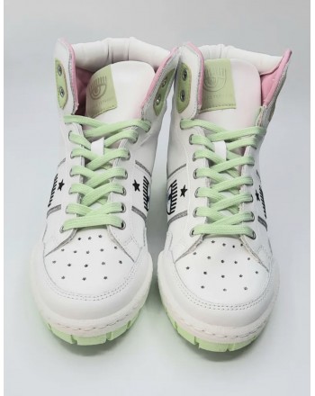 CHIARA FERRAGNI - High sneakers CF3006 / 159 - White / Green