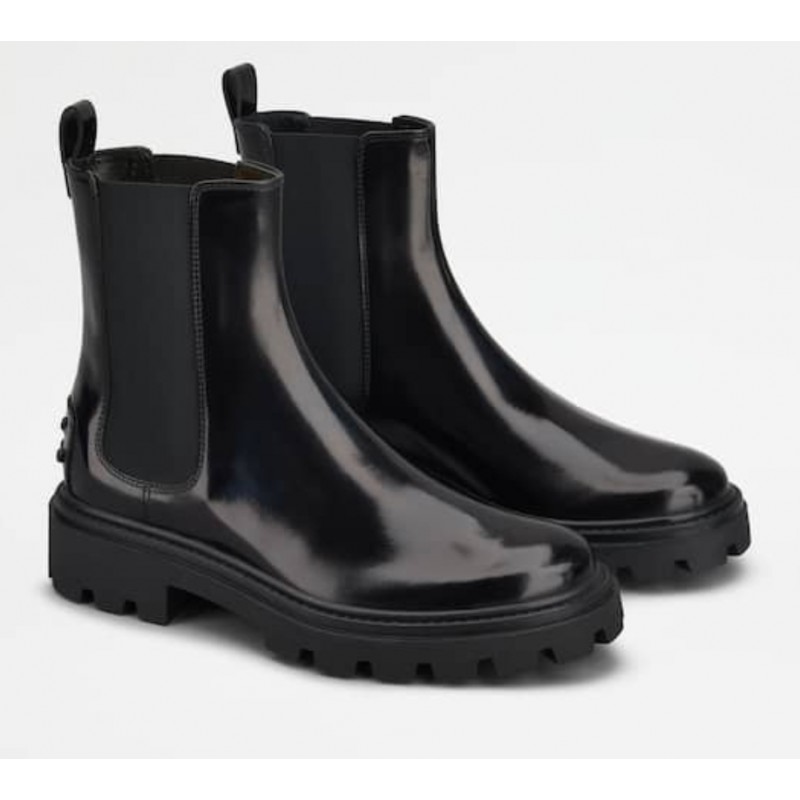 TOD'S - CHELSEA Leather Boots - Black