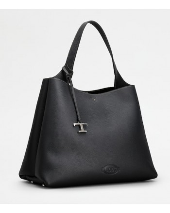 TOD'S - Logo Leather Bag - Black