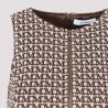 MAX MARA - FOLGORE Cotton Monogram Dress - Beige/Brown