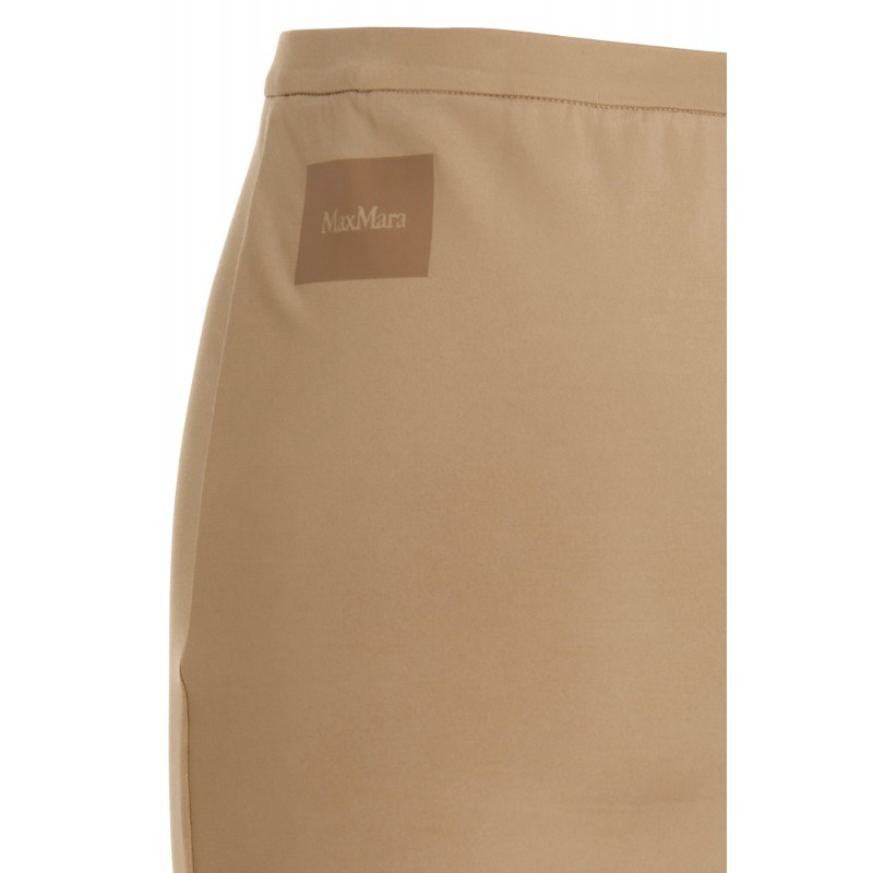 MAX MARA - CONERO Jersey Skirt - Chestnut