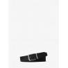 MICHAEL BY MICHAEL KORS - Leather belt  reversible H 34 mm - Black / Gray