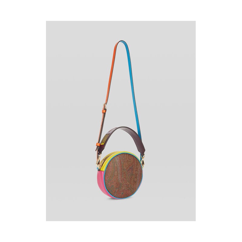 ETRO - Color Block Paisley  Rounded Shoulder Bag - Multicolor
