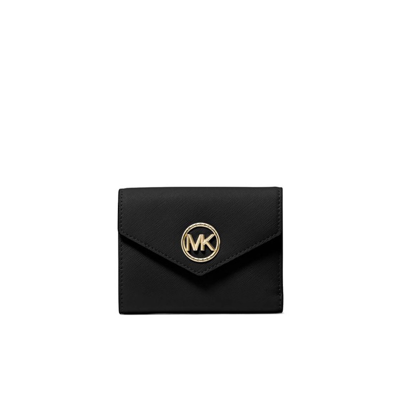 MICHAEL BY MICHAEL KORS - Trifold Leather Purse- Black