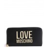 LOVE MOSCHINO -  Lettering zip around wallet - Black