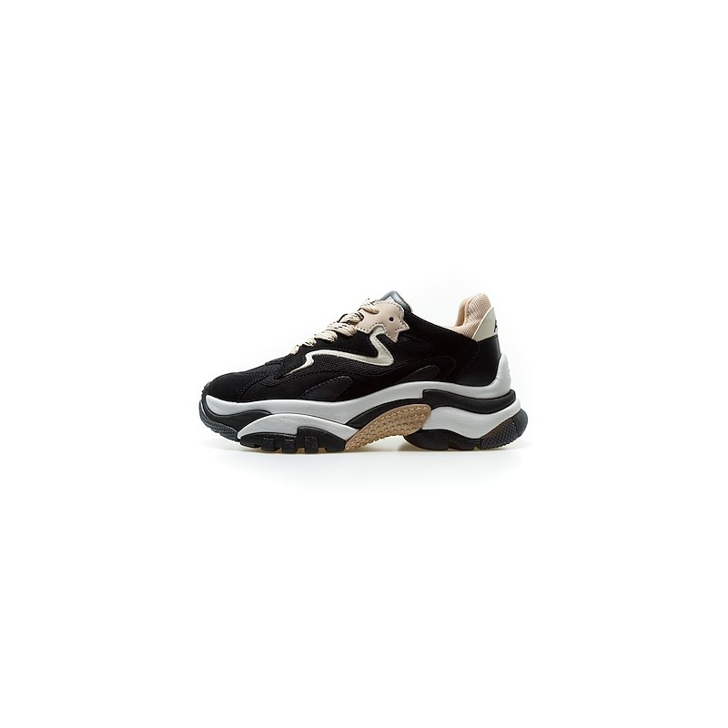 ASH - Sneakers ADDICT in Pelle Scamosciata - Black/Pristine/Eggenung