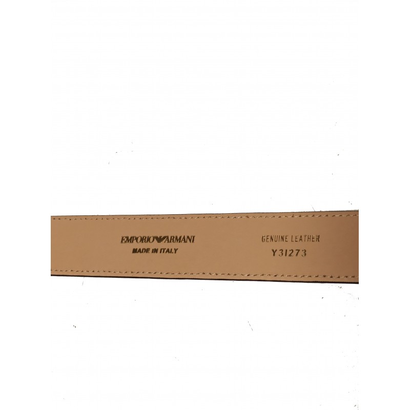 EMPORIO ARMANI - 95 Genuine leather belt - Black