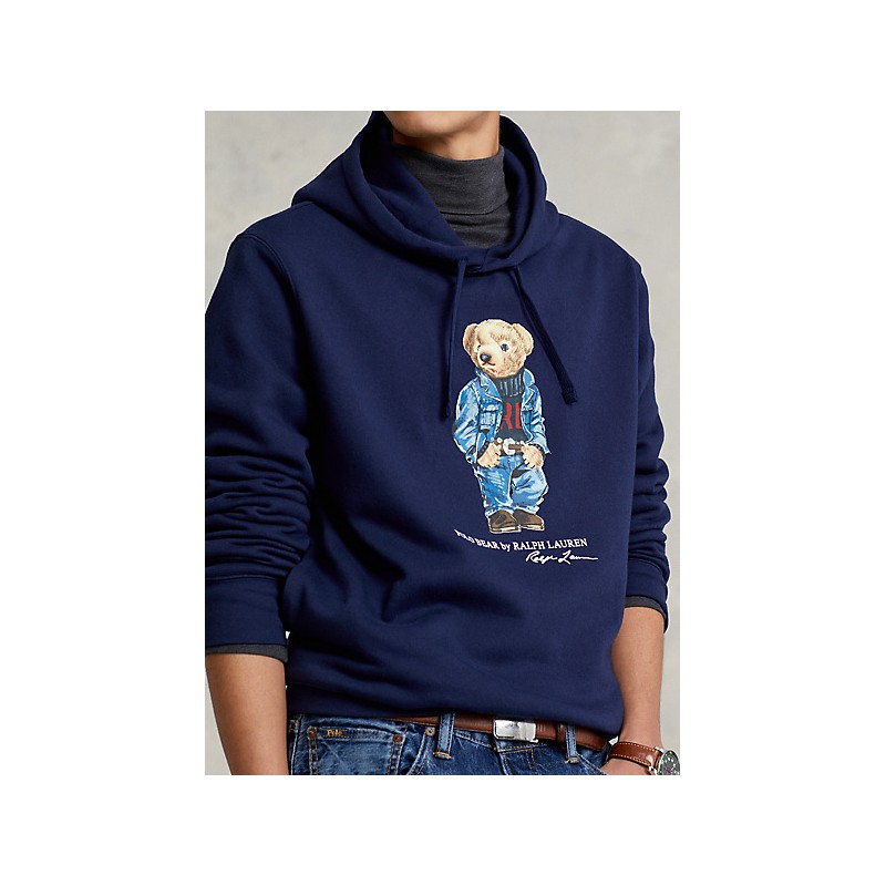 POLO RALPH LAUREN - Bear hooded sweatshirt - Navy