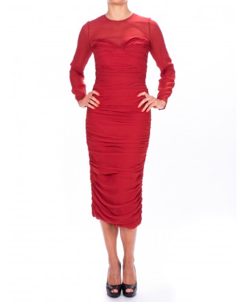 MAX MARA - Silk Georgette Dress ODER - Red