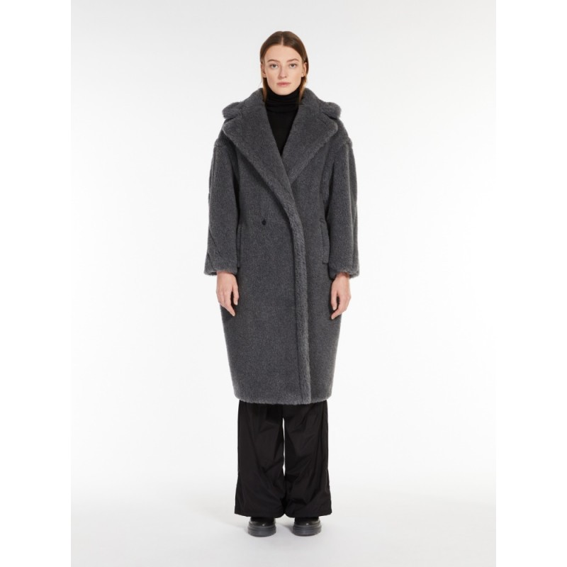 MAX MARA - OPOSSUM Wool and Teddy Coat - Blended Grey