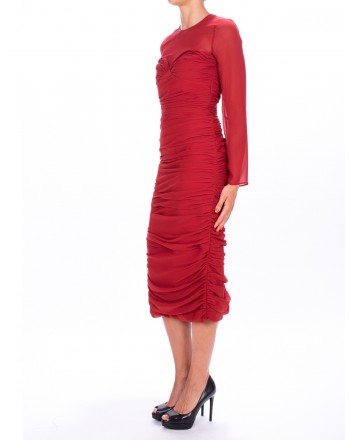 MAX MARA - Silk Georgette Dress ODER - Red