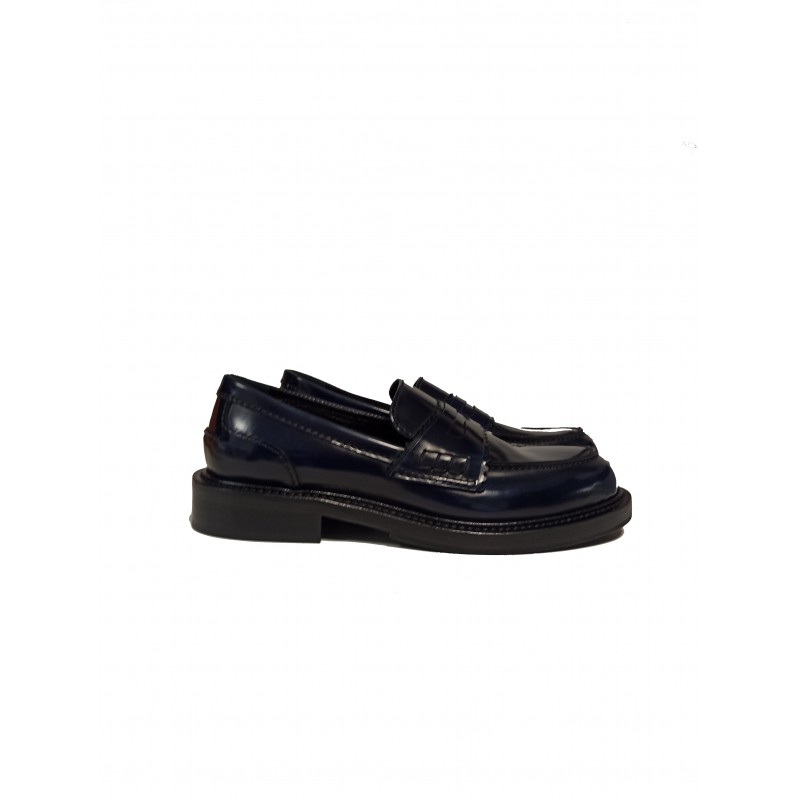GUGLIELMO ROTTA - Pasty leather loafers - Blue