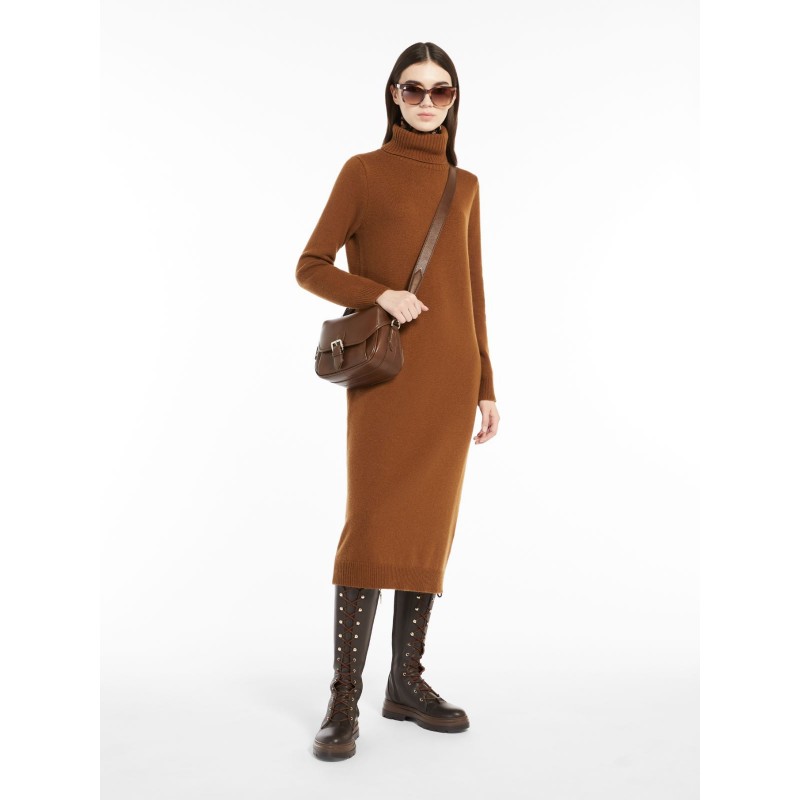 MAX MARA - FANFARA Wool and Cashmere Dress - Leather