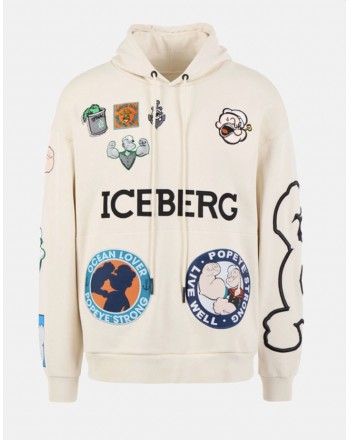 ICEBERG - Popeye logo hoodie - Cream