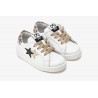 2 STAR- Sneakers 2SB2601-103 - White / Gold / Black / Leopard