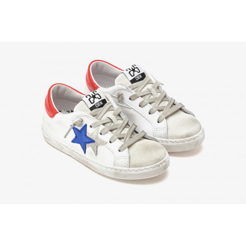 2 STAR- Sneakers 2SB2369-212 -White / Light Blue / Coral