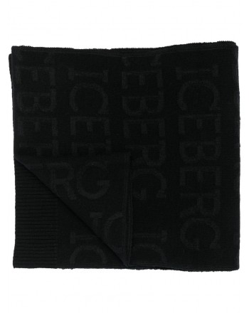 ICEBERG - Logo Wool Scarf - Black