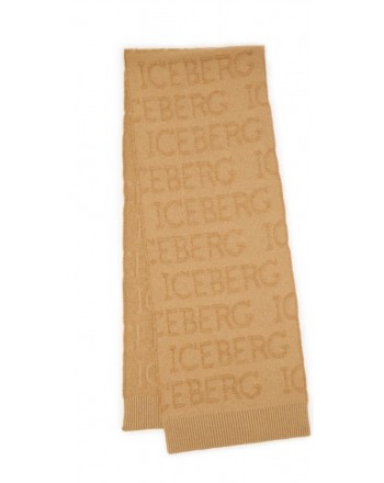 ICEBERG - Sciarpa in Lana con Logo - Nocciola