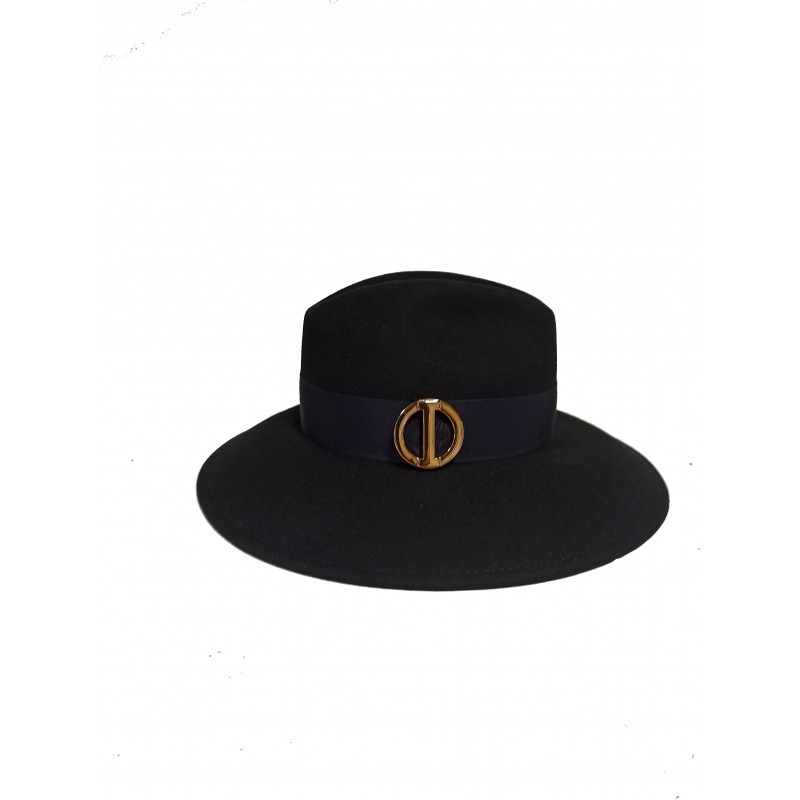 ICEBERG - Felt  Metallic  Logo Hat - Black
