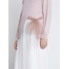 RED VALENTINO - Wool Knit with Tulle Bow - Pink