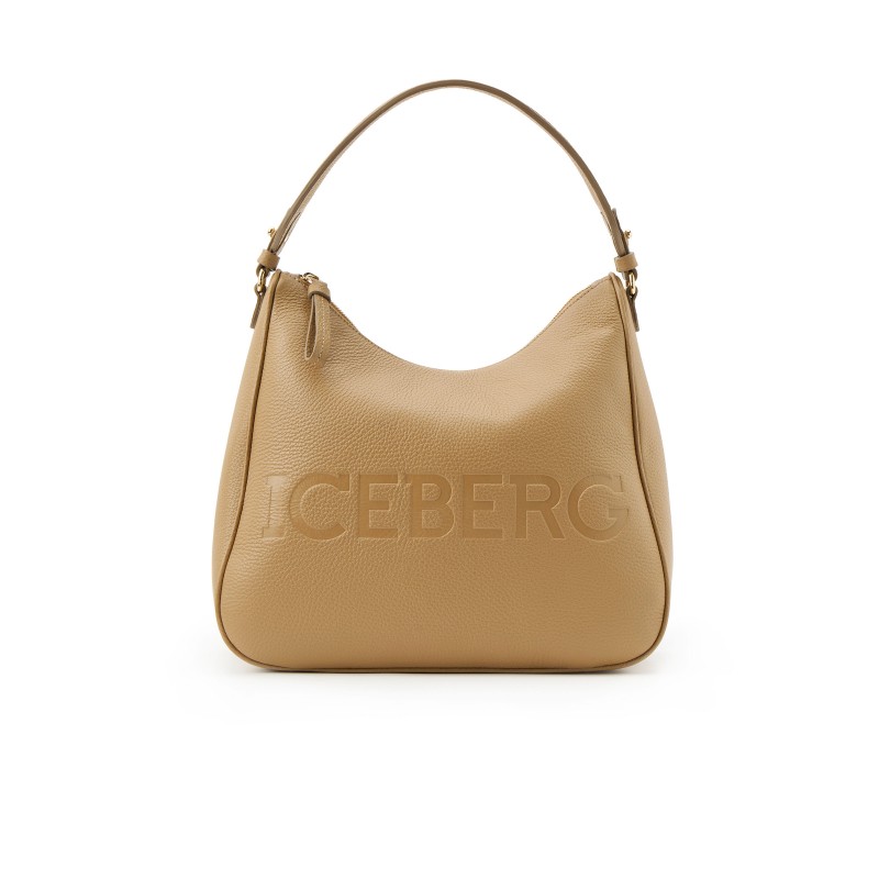 ICEBERG - Leather Logo Bag - Beige
